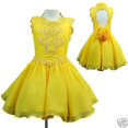 thumbnail image 1 of Robe Courte de Fête Formelle pour Bébé et Fille Jaune 1-7 Ans, 1 of 1
