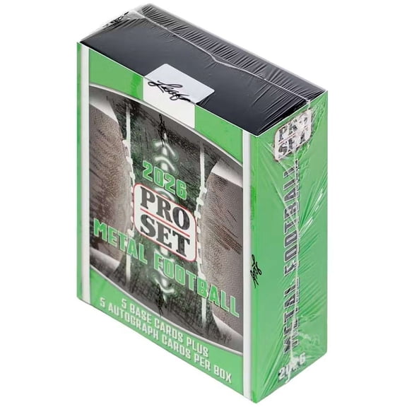 Collectible 2026 Leaf Pro Set Metal Football Hobby Box