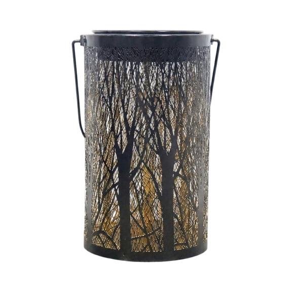 Tree Lantern Solar Garden Light, Metal Waterproof Hanging Outdoor Tree Pattern Solar Lantern Decorations for Patio Yard Pathway Lawn Tabletop Outside