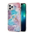 thumbnail image 3 of SaniMore for Apple iPhone 14 Pro Max Case 6.7-inch, Shockproof TPU Fashion Marble Pattern Cover for iPhone 14 Pro Max Women Men with Ring Kickstand Holder Clear Bumper Protection Cover, Blue, 3 of 5