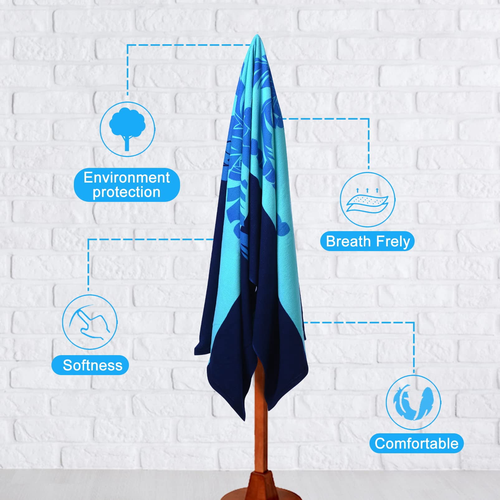 2 Pack Oversized Beach Towel Set, Extra Large Long XL Microfiber Pool Swim Towels, Quick Dry Super Absorbent Sandless Travel Towels Blanket Bluk, Adult Men Vacation Essentials ,74"x36"- Coconut Tree