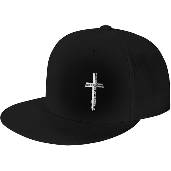 John 3:16 for God So Loved The World Cross, Christian, Faith Trucker Hat Women Men Baseball Cap Gift Dad Hat Black