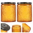 thumbnail image 2 of MasteelfCA 6pcs Embossed Glass Candle Container Kits Empty Round Candle Making Mason Jars, 2 of 7