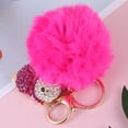 thumbnail image 4 of Llavero creativo con forma de conejo y diamantes de imitación, colgante de peluche, ideal como regalo para bolso o coche (rosa), 4 of 7