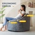 thumbnail image 2 of GOODONE Bean Bag Chair Sofa, Big Comfy Chair for Bedroom Living Room,Begie, 2 of 8