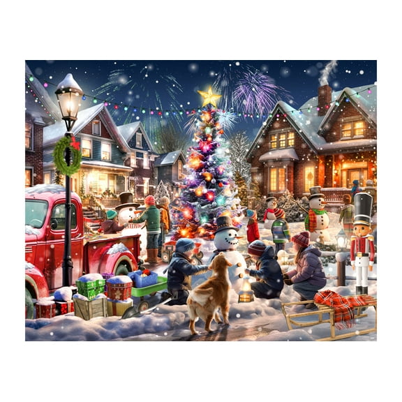 Vermont Christmas Company 1000-Piece Snowman Contest Jigsaw Puzzle