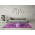 thumbnail image 3 of Ahgly Company Indoor Round Persian Purple Traditional Area Rugs, 5' Round, 3 of 4