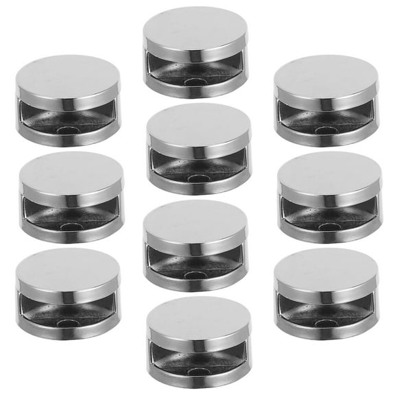 Pretyzoom 10Pcs Silver Metal Mirror Holder Clip For Wall Installation With Friction Increase