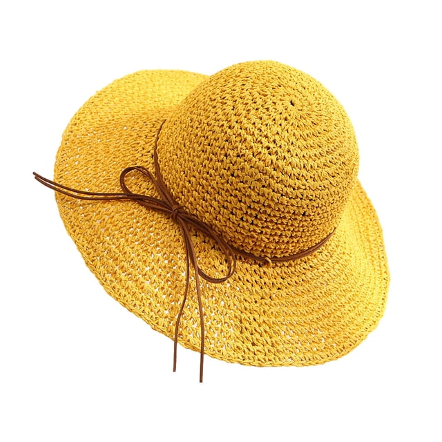 Guardurnaity Manténgase fresco y protegido con un sombrero de tela transpirable de amplia aplicación, peso ligero, ala de tabla, cubierta Sombreros Amarillo brillante