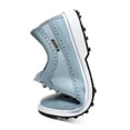 thumbnail image 3 of YOURDIARY Men's Waterproof Golf Shoes with Spiked Outsole, Breathable Synthetic Upper, White/Blue, 3 of 9