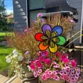 thumbnail image 2 of In the Breeze 2675 — Rainbow Windee Wheelz Flower Spinner — Colorful Wind Spinner for Yard, Garden, 2 of 3