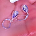 thumbnail image 3 of 925 Sterling Silver Teardrop Leverback Earrings for Women s Waterdrop Tear Drop Dangle Earrings Jewelry Hypoallergenic Silver Teardrop Leverback Dangle Earring for Women Gifts, 3 of 7