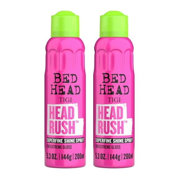 TIGI Bed Head Headrush Superfine Shine Spray, Anti-Frizz Gloss Spray, 2 Pack