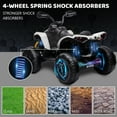 thumbnail image 6 of M optimized Kids Ride on ATV, 12V Ride on Toy 4 Wheeler Quad Electric Vehicle, w/LED Lights, Spring Suspension, Music, USB, Treaded Tires, for 3-6 Years, 6 of 7
