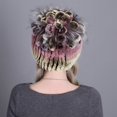 thumbnail image 4 of Bonnet à Fourrure de Couleur Contrastante pour Femmes Hiver avec Patchwork, 4 of 4