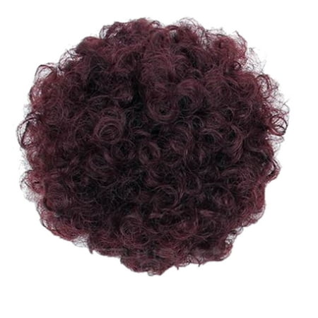 outdoorline Women Fluffy Ball Head Explosion Hair Chemical Fiber Wig ...