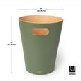 thumbnail image 3 of Umbra 2 gal Woodrow Wood Open Top Bathroom, Bedroom, Office Trash Can, Spruce, 3 of 15