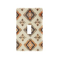 Yayeee Toggle Light Switch Wall Plate 1-Gang 4.5"x2.7" Home Decorative Outlet Cover, Geometric Designs