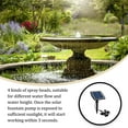 thumbnail image 3 of serony Solar Fountain Waterfall Pump Outdoor Rotatable 4 Nozzles Landscape Decoration Decorative Pond for Bird Bath Pool Fish Tank 2W, 3 of 9