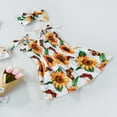 thumbnail image 4 of Princesse d'Été Bébé Filles Robe 2pcs Cravate Teindre/fleurs/pastèque Imprimé Sangle une Ligne Robe Bandeau, 4 of 8