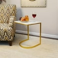 thumbnail image 2 of Carolina Classics Lorelie Marble Accent Table in White and Gold, 2 of 4