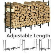 Metal Firewood Rack Heavy Duty Log Storage Holder Indoor / Outdoor for Fireplace