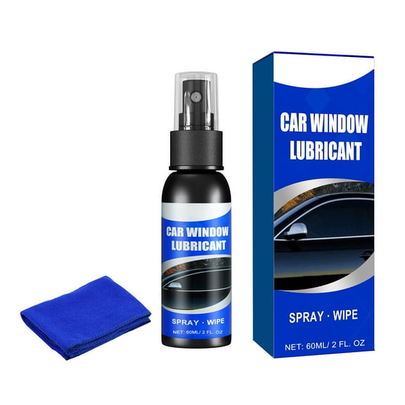 60ml Car Window Lubricants Door Glass Lifting Agent Strips Belt Seal Softening Agent with Cloth Window Track Cleaner
