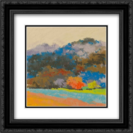 Fox Farm Woods 3 2x Matted 20x20 Black Ornate Framed Art Print by Kelly, Mike