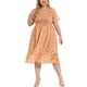thumbnail image 1 of Plus Size Dresses for Women Elegant Floral Midi Flare Dress White 2X, 1 of 7