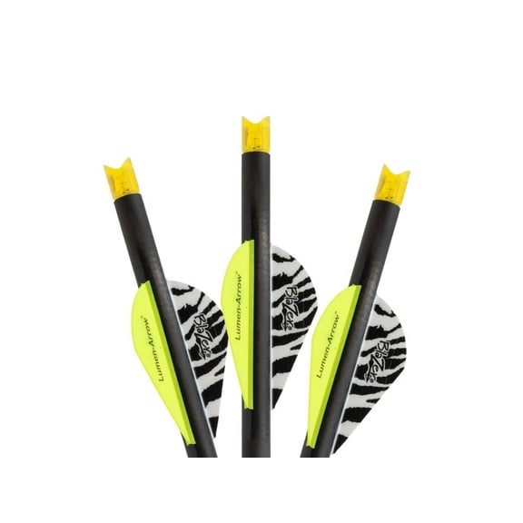 Lumenok 20" Carbon Crossbow Bolt with Orange Crescent Lighted Nock 3PK