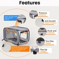 thumbnail image 4 of Pop Up Dog and Cat Crate for Travel with Mesh Windows, 36-Inch Soft Kennel, Blue, 4 of 8