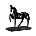 thumbnail image 1 of Figura de caballo, escultura animal, decoración del hogar, adorno artístico, artesanía decorativa de caballo negro, 1 of 9