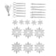 thumbnail image 3 of Ounissouiy 24 Pieces Christmas Snowflake Pendant Hanging Decorating Hole Icicles Gift Acrylic Small Supplies Ornament DIY Artesanía, 3 of 6