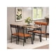 thumbnail image 1 of 5 piece dining mesa set para 4 - kitchen mesa y sillas con heavy duty metal frame y cushioned asientos - space saving dinette muebles para small space apartments, 1 of 8
