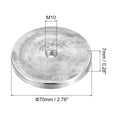 thumbnail image 2 of Unique Bargains M10 Thread 70mm Diameter Round Shape Aluminum Disc Hardware 1pack Aluminum Circle Disc Glass Top Adapter for Glass Table, 2 of 5