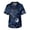 Dark Blue, variant on Halloween Tops for Men Plus Size V Neck Short Sleeve Nurse Pumpkin Bat Print Medical Uniform with Pockets Navy S