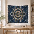 thumbnail image 5 of Intricate Mandala on Deep Navy Blue, Mystical Celestial for Meditation Enthusiasts, Spiritual Wall Art Decor, Housewarming Gift, Tapestry Wall Hanging for Bedroom and Living Room, 5 of 7