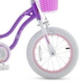 thumbnail image 5 of Royalbaby Girl's Kid's Bike Stargirl 14 In. Bicycle Basket Training Wheels Purple Child's Cycle, 5 of 11