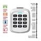 thumbnail image 2 of Multi-Frequency 280-868MHz 280-868MHz Gate Garage Door Key Wireless Keypad Code Remote Control Door Opener(White), 2 of 5