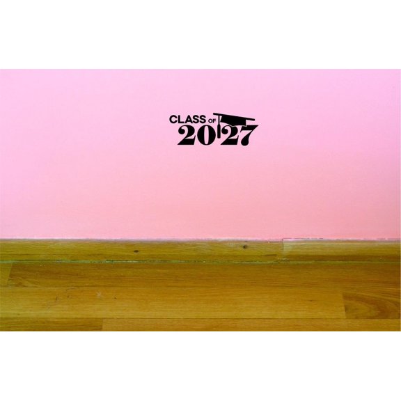 Custom Decals Class Of 2027 Wall Art Size: 20 X 40 Inches Color: Black