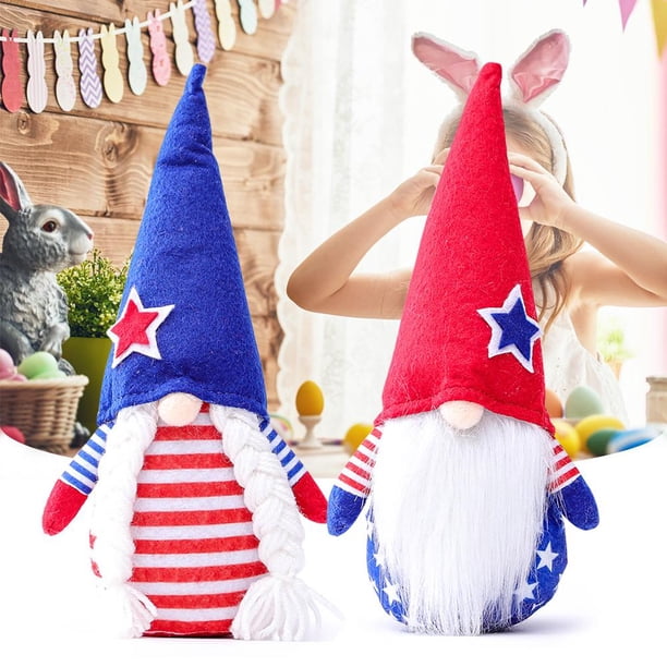 Muñeca Sin Rostro, Muñeco De Gnomo De Peluche Del Día De La Independencia, Decoración Suave Y Encantadora Para El Hogar, Para Escritorio, Sofá, Estantería matsuzay HA043417-02