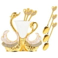 thumbnail image 1 of unbranded 1 De Cucharas Doradas Para Café Con Soporte Decorativo Para Uso En Cocina, 1 of 6