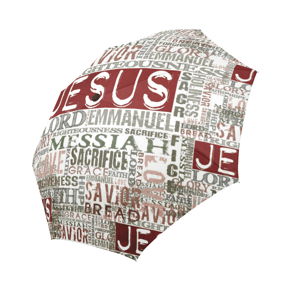 SUNENAT Vintage Jesus Religious Bible Verse Windproof Automatic Folding