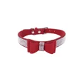 thumbnail image 1 of Pet Dog Leather Rhinestones Bow Knot Collar Crystals Bling Diamonds for Small Medium Large Dogs, 1 of 5
