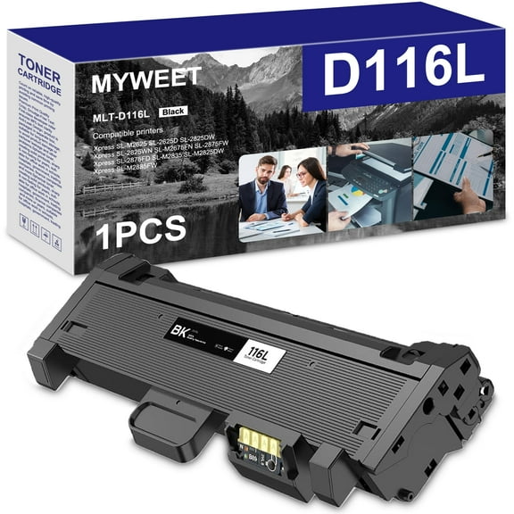 MLT-D116L Toner Cartridge (1 Black) High Yield Compatible for Samsung 116L MLT116L D116L Work with Samsung Xpress SL-M2625 SL-2825DW SL-M2675FN SL-2875FW SL-M2835 SL-M2825DW SL-M2885FW Printer