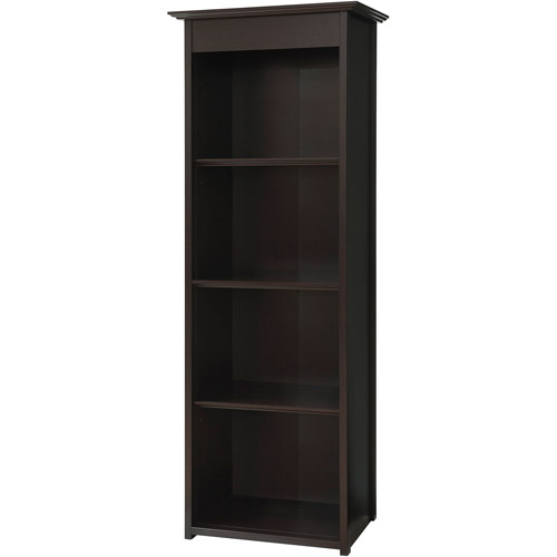 Comfort Products Coublo 3-Shelf Bookcase, Dark Mocha Brown