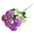 thumbnail image 1 of Ramo de hortensias artificiales realistas de 5 cabezas, encantador y duradero, ideal para jardín., 1 of 8