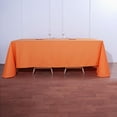 thumbnail image 2 of Efavormart 90x132" ORANGE Wholesale Rectangle Polyester Tablecloth Linen Wedding Party Restaurant Tablecloth, 2 of 7