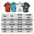 thumbnail image 3 of LALAMELON Men's Hawaiian Shirt Button Down Tropical Holiday Beach Shirts Casual Short Sleeve Tops, 3 of 3