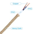 thumbnail image 4 of Cable redondo cubierto de tela Uxcell, 16.4 pies 18AWG 2 núcleos, cordón eléctrico vintage tejido, lino, 4 of 7